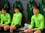 20 January 2020; Cathal Heffernan of Republic of Ireland, right, during a briefing prior to the International Friendly match between Republic of Ireland U15 and Australia U17 at FAI National Training Centre in Abbotstown, Dublin. Photo by Seb Daly/Sportsfile