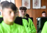 20 January 2020; Trisden Hughes of Republic of Ireland during a squad meeting prior to the International Friendly match between Republic of Ireland U15 and Australia U17 at FAI National Training Centre in Abbotstown, Dublin. Photo by Seb Daly/Sportsfile
