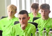 20 January 2020; Liam Murray of Republic of Ireland during a squad meeting prior to the International Friendly match between Republic of Ireland U15 and Australia U17 at FAI National Training Centre in Abbotstown, Dublin. Photo by Seb Daly/Sportsfile
