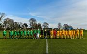 18 January 2020; Players and officials prior to the International Friendly match between Republic of Ireland U15 and Australia U17 at FAI National Training Centre in Abbotstown, Dublin. Photo by Seb Daly/Sportsfile