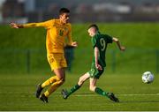 18 January 2020; Lucas Inglese of Australia in action against Liam Murray of Republic of Ireland during the International Friendly match between Republic of Ireland U15 and Australia U17 at FAI National Training Centre in Abbotstown, Dublin. Photo by Seb Daly/Sportsfile
