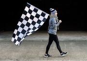 19 January 2020; Kilcoo supporter Catriona Kane, from Kilcoo, Co Down, makes her way to the ground prior to the AIB GAA Football All-Ireland Senior Club Championship Final between Corofin and Kilcoo at Croke Park in Dublin. Photo by Seb Daly/Sportsfile