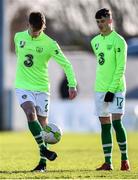 18 January 2020; Charlie Concannon, left, and Patrick Ferry of Republic of Ireland ahead of the U18 Schools International Friendly between Republic of Ireland and Australia at Home Farm, Whitehall in Dublin. Photo by Ben McShane/Sportsfile