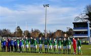 18 January 2020; The Republic of Ireland team ahead of the U18 Schools International Friendly between Republic of Ireland and Australia at Home Farm, Whitehall in Dublin. Photo by Ben McShane/Sportsfile