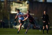 19 January 2020; Luke Fortune of UCD in action against Ryan Coleman of St Mary's during the Sigerson Cup Quarter Final between UCD and St Mary's University College at Belfield in UCD, Dublin. Photo by David Fitzgerald/Sportsfile