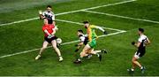 19 January 2020; Micheál Lundy of Corofin has his shot on goal saved by the Kilcoo goalkeeper Martin McCourt during the AIB GAA Football All-Ireland Senior Club Championship Final between Corofin and Kilcoo at Croke Park in Dublin. Photo by Ray McManus/Sportsfile