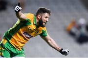 19 January 2020; Conor Cunningham of Corofin celebrates after scoring his side's first goal of the game during the AIB GAA Football All-Ireland Senior Club Championship Final between Corofin and Kilcoo at Croke Park in Dublin. Photo by Sam Barnes/Sportsfile