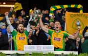 19 January 2020; Corofin joint-captains Micheál Lundy, left, and Jason Leonard lift the Andy Merrigan Cup following the AIB GAA Football All-Ireland Senior Club Championship Final between Corofin and Kilcoo at Croke Park in Dublin. Photo by Seb Daly/Sportsfile