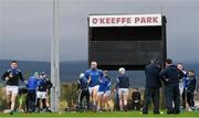 5 January 2020; Laois players warm-up ahead of the 2020 Walsh Cup Round 1 match between Laois and Westmeath at O'Keeffe Park in Borris in Ossory, Laois. Photo by Ramsey Cardy/Sportsfile