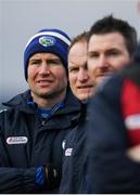 5 January 2020; Laois manager Eddie Brennan, left, with selectors Tommy Fitzgerald, centre, and Niall Corcoran during the 2020 Walsh Cup Round 1 match between Laois and Westmeath at O'Keeffe Park in Borris in Ossory, Laois. Photo by Ramsey Cardy/Sportsfile