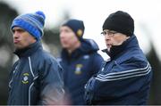 5 January 2020; Westmeath selector Alan Kerins, left, and Director of Coaching Paudie O’Neill during the 2020 Walsh Cup Round 1 match between Laois and Westmeath at O'Keeffe Park in Borris in Ossory, Laois. Photo by Ramsey Cardy/Sportsfile