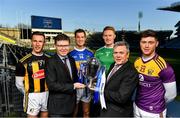 20 January 2020; In attendance at the launch of the 2020 Allianz Hurling Leagues are, from left, Cillian Buckley of Kilkenny, Ard Stiúrthóir of the GAA Tom Ryan, Seamus Callanan of Tipperary, William O'Donoghue of Limerick, Sean McGrath, CEO, Allianz Ireland, and Conor McDonald of Wexford at Croke Park in Dublin. 2020 marks the 28th year of Allianz’ partnership with the GAA as sponsors of the Allianz Leagues. Photo by Brendan Moran/Sportsfile