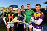 20 January 2020; In attendance at the launch of the 2020 Allianz Hurling Leagues are, from left, Cillian Buckley of Kilkenny, Sean McGrath, CEO, Allianz Ireland, Seamus Callanan of Tipperary, William O'Donoghue of Limerick and Conor McDonald of Wexford at Croke Park in Dublin. 2020 marks the 28th year of Allianz’ partnership with the GAA as sponsors of the Allianz Leagues. Photo by Brendan Moran/Sportsfile