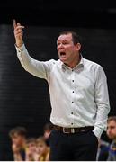 20 January 2020; St Patrick's College, Cavan, coach Christopher Rowley during the Basketball Ireland U16 A Boys Schools Cup Final between Malahide Community School and St Patrick's College, Cavan at the National Basketball Arena in Tallaght, Dublin. Photo by Harry Murphy/Sportsfile