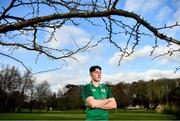 20 January 2020; David McCann poses for a portrait following an Ireland Rugby Under-20 Six Nations Squad Announcement at Fota Island Resort in Cork. Photo by David Fitzgerald/Sportsfile