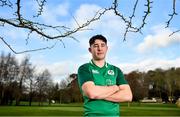 20 January 2020; David McCann poses for a portrait following an Ireland Rugby Under-20 Six Nations Squad Announcement at Fota Island Resort in Cork. Photo by David Fitzgerald/Sportsfile