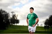 20 January 2020; Thomas Clarkson poses for a portrait following an Ireland Rugby Under-20 Six Nations Squad Announcement at Fota Island Resort in Cork. Photo by David Fitzgerald/Sportsfile