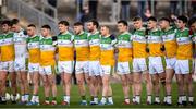18 January 2020; Offaly players prior to the 2020 O'Byrne Cup Final between Offaly and Longford at Bord na Mona O'Connor Park in Tullamore, Offaly. Photo by David Fitzgerald/Sportsfile