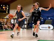 20 January 2020; Caitlin Gloeckner of Our Lady of Mercy in action against Clionadh Daly of Pobailscoil Inbhear Sceine during the Basketball Ireland U16 A Girls Schools Cup Final between Pobailscoil Inbhear Sceine and Our Lady of Mercy, Waterford United at the National Basketball Arena in Tallaght, Dublin. Photo by Harry Murphy/Sportsfile