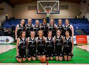 20 January 2020; Pobailscoil Inbhear Sceine players prior to the Basketball Ireland U16 A Girls Schools Cup Final between Pobailscoil Inbhear Sceine and Our Lady of Mercy, Waterford United at the National Basketball Arena in Tallaght, Dublin. Photo by Harry Murphy/Sportsfile
