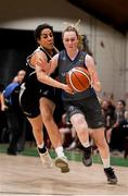 20 January 2020; Orla Dullaghan of Our Lady of Mercy in action against Tania Salvado of Pobailscoil Inbhear Sceine during the Basketball Ireland U16 A Girls Schools Cup Final between Pobailscoil Inbhear Sceine and Our Lady of Mercy, Waterford United at the National Basketball Arena in Tallaght, Dublin. Photo by Harry Murphy/Sportsfile