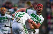 19 January 2020; Adrian Mullen of Ballyhale Shamrocks, right, celebrates with TJ Reid following the AIB GAA Hurling All-Ireland Senior Club Championship Final between Ballyhale Shamrocks and Borris-Ileigh at Croke Park in Dublin. Photo by Sam Barnes/Sportsfile