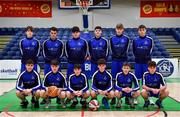 21 January 2020; The St Flannan's College team prior to the Basketball Ireland U19 C Boys Schools Cup Final match between Ballymakenny College and St Flannan's College, Ennis at the National Basketball Arena in Tallaght, Dublin. Photo by Brendan Moran/Sportsfile