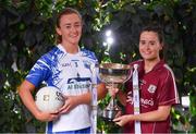 21 January 2020; In attendance at the launch of the 2020 Lidl Ladies National Football Leagues at Lidl Ireland Head Office in Tallaght, Dublin, are Caoimhe McGrath of Waterford, left, and Nicola Ward of Galway. Photo by Seb Daly/Sportsfile