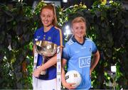 21 January 2020; In attendance at the launch of the 2020 Lidl Ladies National Football Leagues at Lidl Ireland Head Office in Tallaght, Dublin, are Aishling Moloney of Tipperary, left, and Carla Rowe of Dublin. Photo by Seb Daly/Sportsfile