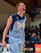 21 January 2020; Ruairi Cronin of Castletroy College celebrates after the Basketball Ireland U16 B Boys Schools Cup Final match between Coláiste Cholmcille, Ballyshannon and Castletroy College at the National Basketball Arena in Tallaght, Dublin. Photo by Brendan Moran/Sportsfile