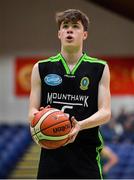 21 January 2020; Sean Pullman Daamen of Mercy Mounthawk during the Basketball Ireland U19 A Boys Schools Cup Final match between Mercy Mounthawk and St Patrick's Castleisland at the National Basketball Arena in Tallaght, Dublin. Photo by Brendan Moran/Sportsfile