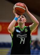 21 January 2020; Daire Kennelly of Mercy Mounthawk during the Basketball Ireland U19 A Boys Schools Cup Final match between Mercy Mounthawk and St Patrick's Castleisland at the National Basketball Arena in Tallaght, Dublin. Photo by Brendan Moran/Sportsfile