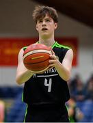 21 January 2020; Tim Pullman Daamen of Mercy Mounthawk during the Basketball Ireland U19 A Boys Schools Cup Final match between Mercy Mounthawk and St Patrick's Castleisland at the National Basketball Arena in Tallaght, Dublin. Photo by Brendan Moran/Sportsfile