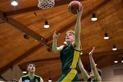 21 January 2020; Gary O'Sullivan of St Patrick's in action against Daire Kennelly of Mercy Mounthawk during the Basketball Ireland U19 A Boys Schools Cup Final match between Mercy Mounthawk and St Patrick's Castleisland at the National Basketball Arena in Tallaght, Dublin. Photo by Brendan Moran/Sportsfile