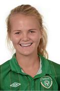 17 October 2012; Grace Wright during a Republic of Ireland Women's U19 Squad Portraits at AUL Complex in Clonshaugh, Dublin. Photo by Matt Browne/Sportsfile