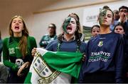 21 January 2020; St Nathy's College supporters cheer on their side during the Basketball Ireland U16 C Girls Schools Cup Final match between St Nathy's College and St Joseph's, Ballybunion at the National Basketball Arena in Tallaght, Dublin. Photo by Brendan Moran/Sportsfile