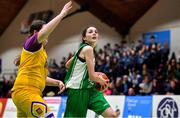 21 January 2020; Amy Doory of St Nathy's College in action against Millie Byrne of St Joseph's during the Basketball Ireland U16 C Girls Schools Cup Final match between St Nathy's College and St Joseph's, Ballybunion at the National Basketball Arena in Tallaght, Dublin. Photo by Brendan Moran/Sportsfile