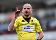 18 January 2020; Referee Alexandre Ruiz during the Heineken Champions Cup Pool 3 Round 6 match between Ulster and Bath at Kingspan Stadium in Belfast. Photo by Oliver McVeigh/Sportsfile