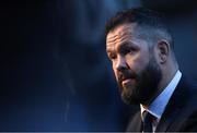 22 January 2020; Ireland head coach Andy Farrell during the Guinness Six Nations Rugby Championship Launch 2020 at Tobacco Dock in London, England. Photo by Ramsey Cardy/Sportsfile