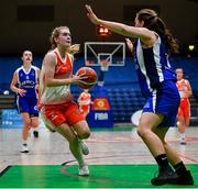 22 January 2020; Ciara Byrne of Scoil Chríost Rí, Portlaoise in action against Illana Fitzgerald of Our Lady of Mercy, Waterford United during the Basketball Ireland U19 A Girls Schools Cup Final match between Our Lady of Mercy, Waterford and Scoil Chríost Rí, Portlaoise at the National Basketball Arena in Tallaght, Dublin. Photo by David Fitzgerald/Sportsfile