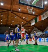 22 January 2020; Ciara Byrne of Scoil Chríost Rí, Portlaoise scores a lay-up during the Basketball Ireland U19 A Girls Schools Cup Final match between Our Lady of Mercy, Waterford United and Scoil Chríost Rí, Portlaoise at the National Basketball Arena in Tallaght, Dublin. Photo by David Fitzgerald/Sportsfile