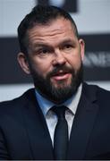 22 January 2020; Ireland head coach Andy Farrell during the Guinness Six Nations Rugby Championship Launch 2020 at Tobacco Dock in London, England. Photo by Ramsey Cardy/Sportsfile