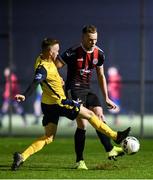 21 January 2020;  Ciaran Kelly of Bohemians in action against Dean Byrne of Longford Town during the Pre-Season Friendly match between Bohemians and Longford Town at AUL Complex in Clonsaugh, Dublin. Photo by Sam Barnes/Sportsfile