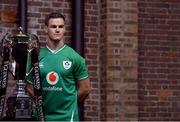 22 January 2020; Ireland captain Jonathan Sexton during the Guinness Six Nations Rugby Championship Launch 2020 at Tobacco Dock in London, England. Photo by Ramsey Cardy/Sportsfile