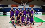 22 January 2020; The Waterpark College, Waterford United team prior to the Basketball Ireland U19 B Boys Schools Cup Final match between St Eunan's College, Letterkenny and Waterpark College at the National Basketball Arena in Tallaght, Dublin. Photo by David Fitzgerald/Sportsfile