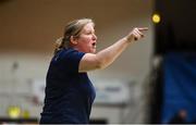 22 January 2020; St Colmcille's CS, Knocklyon head coach Audrey Rowland during the Basketball Ireland U19 B Girls Schools Cup Final match between St Patrick's Academy Dungannon and St Colmcille's CS, Knocklyon at the National Basketball Arena in Tallaght, Dublin. Photo by David Fitzgerald/Sportsfile