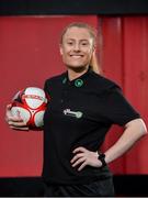 22 January 2020; The SPAR FAI Primary School 5s Programme was launched on Wednesday by Republic of Ireland footballer, Jack Byrne, and Republic of Ireland women’s footballer, Amber Barrett, pictured. The pair were on hand at St. Patricks National School, Corduff, to provide a coaching masterclass to a number of students who will be competing in the national 5-a-side competition. School blitzes are open to boys and girls from 4th, 5th and 6th class, and puts emphasis on fun and inclusivity. Register for the SPAR5s by February 14th at www.fai.ie/primary5. Photo by Sam Barnes/Sportsfile