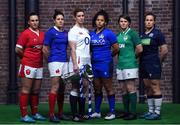 22 January 2020; Captains, from left, Siwan Lillicrap of Wales, Gaelle Hermet of France, Sarah Hunter of England, Giada Franco of Italy, Ciara Griffin of Ireland, and Rachel Malcolm of Scotland during the Guinness Six Nations Rugby Championship Launch 2020 at Tobacco Dock in London, England. Photo by Ramsey Cardy/Sportsfile