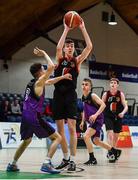 22 January 2020; Killian Gribben of St Eunan's College, Letterkenny in action against Elijah Kelly of Waterpark College, Waterford United during the Basketball Ireland U19 B Boys Schools Cup Final match between St Eunan's College, Letterkenny and Waterpark College at the National Basketball Arena in Tallaght, Dublin. Photo by David Fitzgerald/Sportsfile
