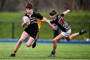 22 January 2020; Dara McHugh of St. Patrick’s Classical School evades the tackle of Adam Healy of Ardscoil na Trionoide during the Bank of Ireland Father Godfrey Cup Quarter-Final match between Ardscoil na Trionoide and St. Patrick’s Classical School at Energia Park in Donnybrook, Dublin. Photo by Ben McShane/Sportsfile